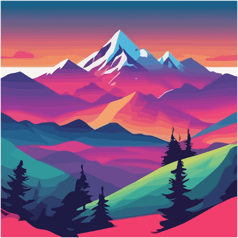 ai-generated-mountain-colorful-8722240
